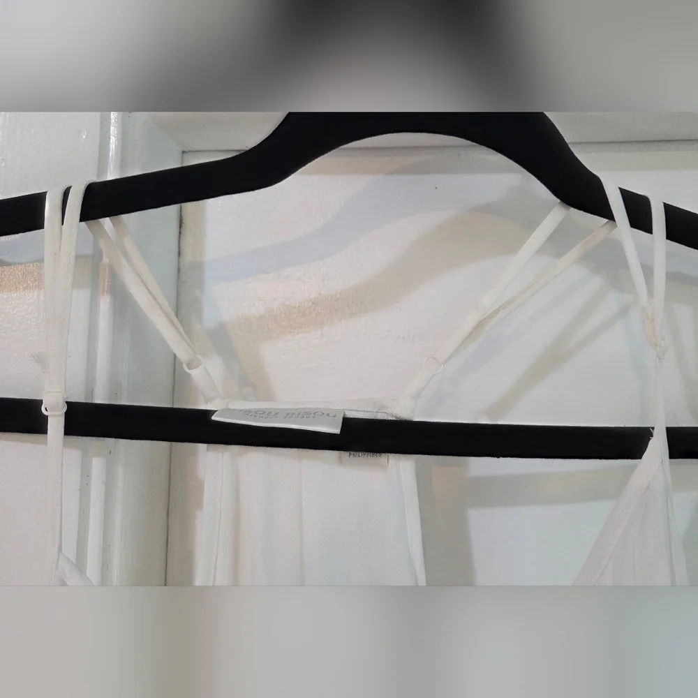 Women's Bisou Bisou Maxi Pleated White With Flower Design, Size 16 - Picture 6 of 15